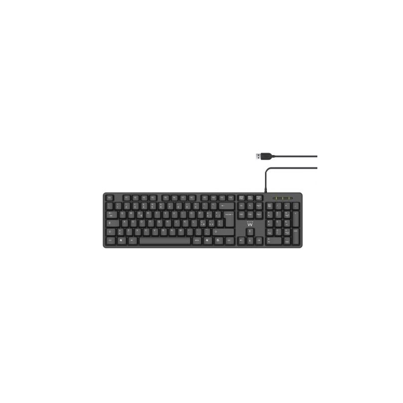 EWENT  TECLADO USB PRETO SLIM