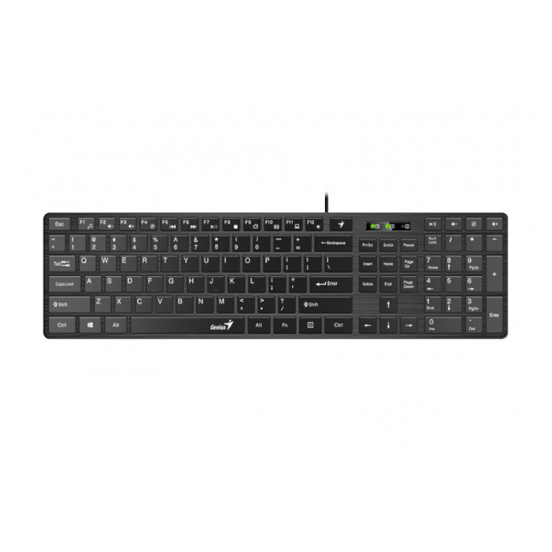 GENIUS TECLADO SLIMSTAR 126 COM FIO PRETO