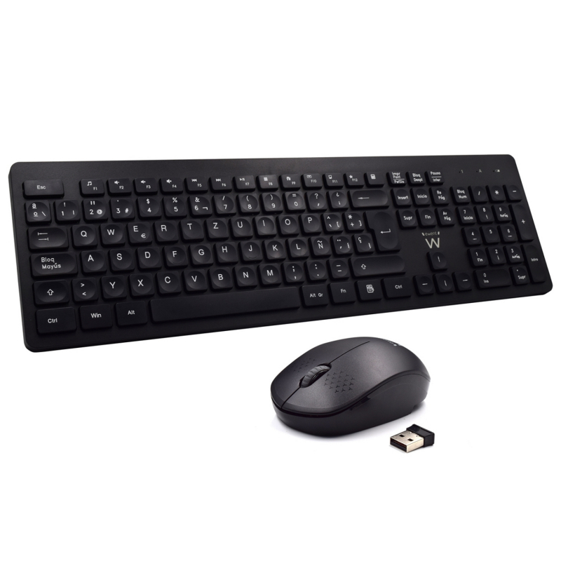 EWENT  TECLADO + RATO SEM FIO PRETO